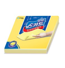 스카트*천연 위생행주 1백(10매)[구성:노란색 6장, 핑크색 2장, 초록색 2장]