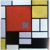 몬드리안 명화 그림-large red plane, yellow의 구성(캔버스화)