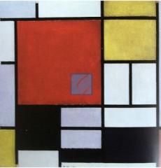 몬드리안 명화 그림-large red plane, yellow의 구성(캔버스화)