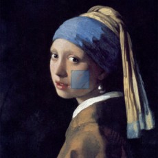 베르메르 명화그림 - 진주귀걸이를한소녀(캔버스화)