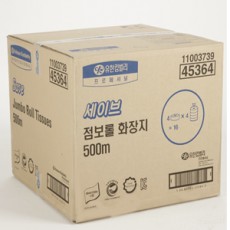 유한킴벌리 세이브 점보롤 500m1겹16롤 화장지/45364