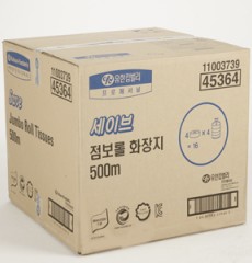 유한킴벌리 세이브 점보롤 500m1겹16롤 화장지/45364