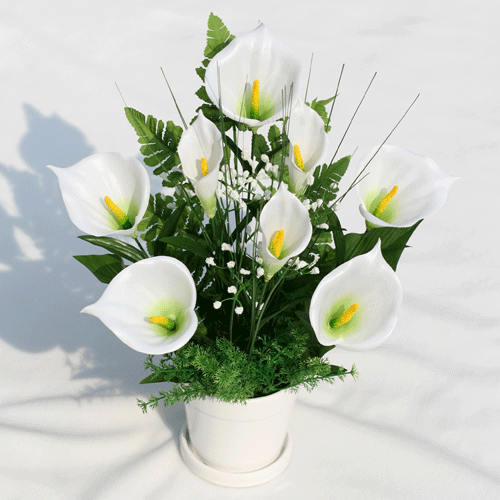 화장실 장식용 조화 816-카라(white)
