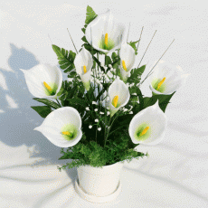 화장실 장식용 조화 816-카라(white)