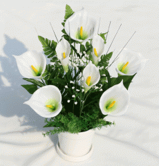 화장실 장식용 조화 816-카라(white)